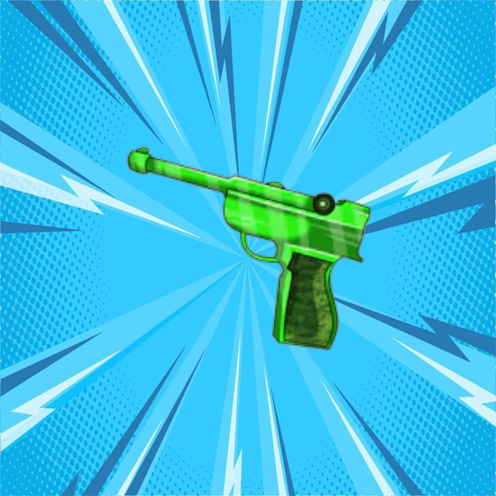 Green Luger Gun